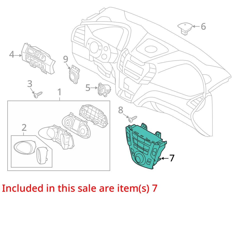 Control de clima calor/CA OEM LWB delantero 13-16 SANTA FE 1333116 Foto 4 de 4