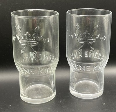 Greene King Pint Gläser 2er Set Brauerei Pub Bar Sammlerstück Breweriana UK