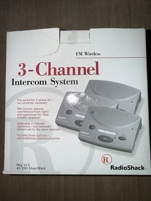 RadioShack FM Wireless 3-Channel Intercom Complete System 3-Pack 43-3105