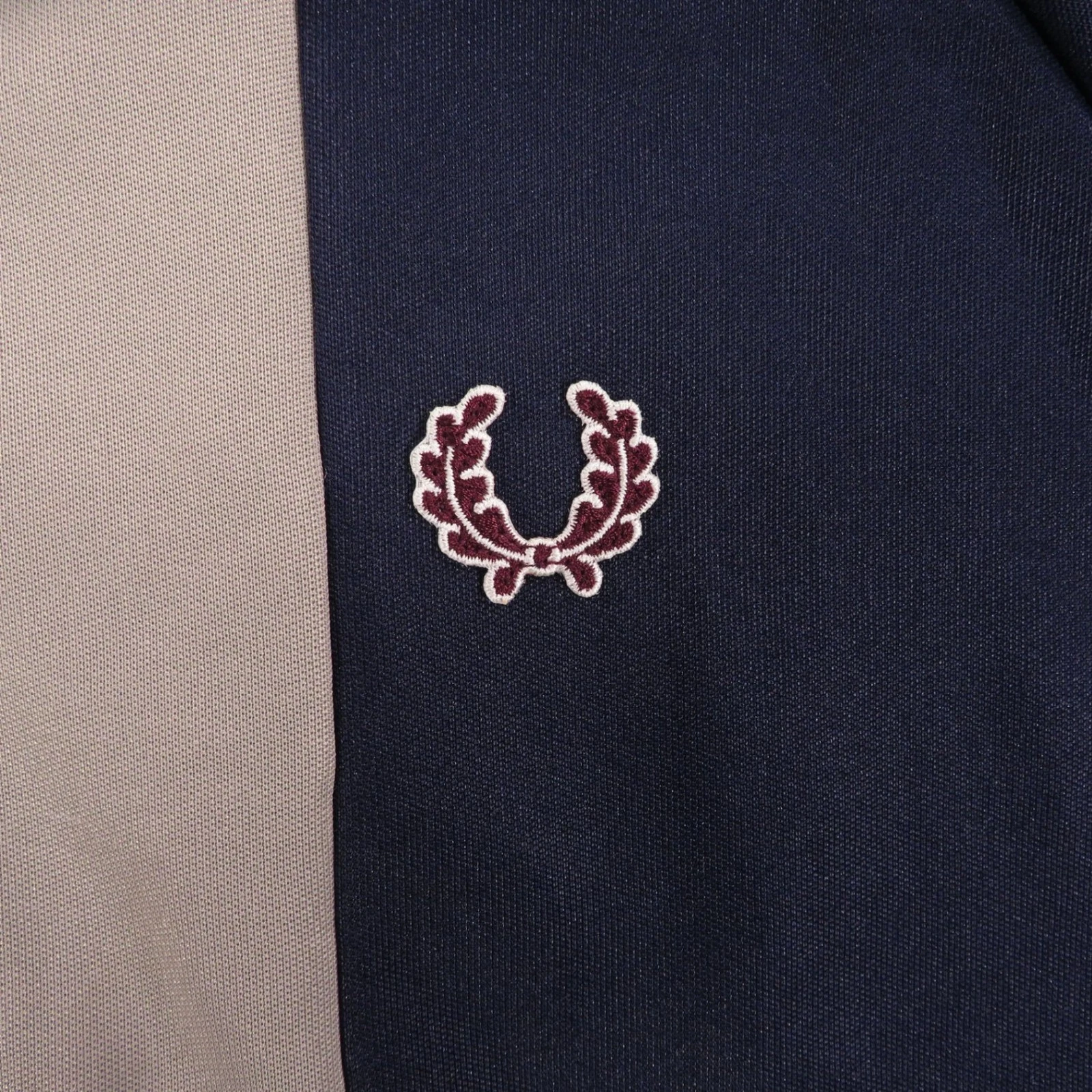 Fred Perry Jacket Men XL Navy Grey Burgundy Full Zip Up Track Bomber Sport Logo image 5