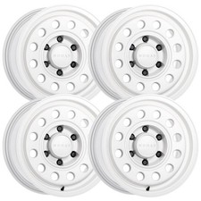 Set-5 Nomad 501 Convoy 17x8.5 5x127 25mm Gloss White Wheels Rims 17 Inch