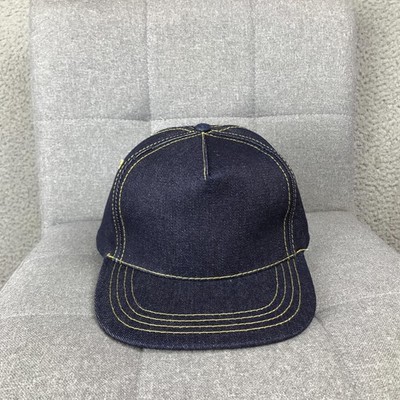 Nissin Hat Cap Snap Back One Size Blue Mens Denim Blank Baseball Casual