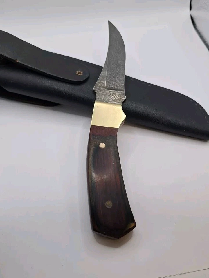 НОЖ PARKER-EDWARD'S С ФИКСИРОВАННЫМ ЛЕЗВИЕМ ИЗ ДАМАССКОЙ СТАЛИ СДЕЛАНО В США JACKSONVILLE AL. - Изображение 4 из 4