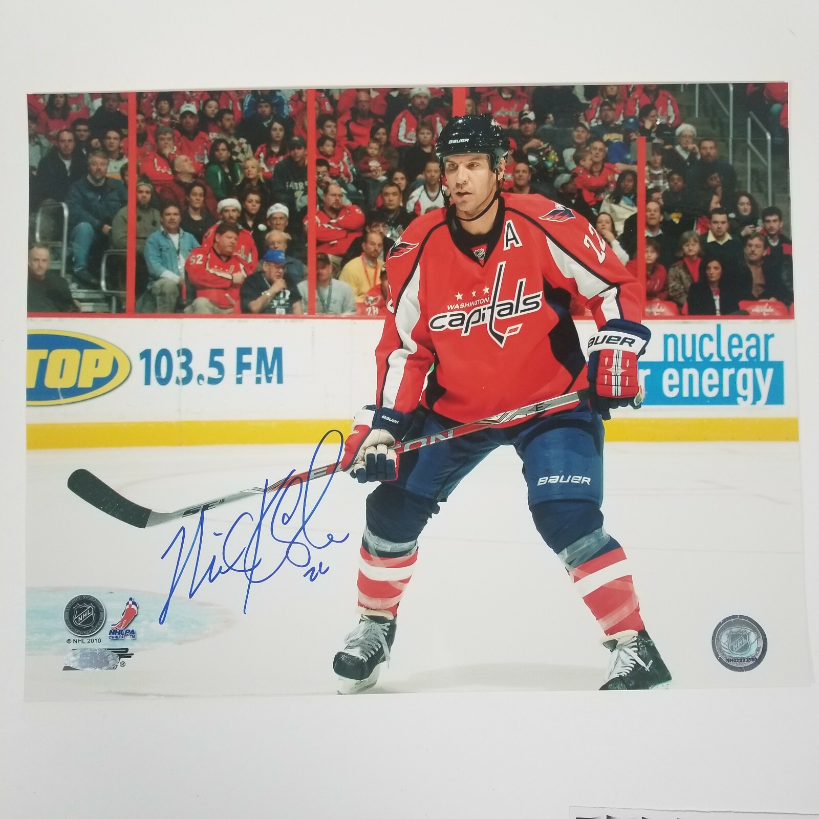 Mike Knuble Auto Signed 11x14 Photo Washington Capitals, COA Autograph NHL
