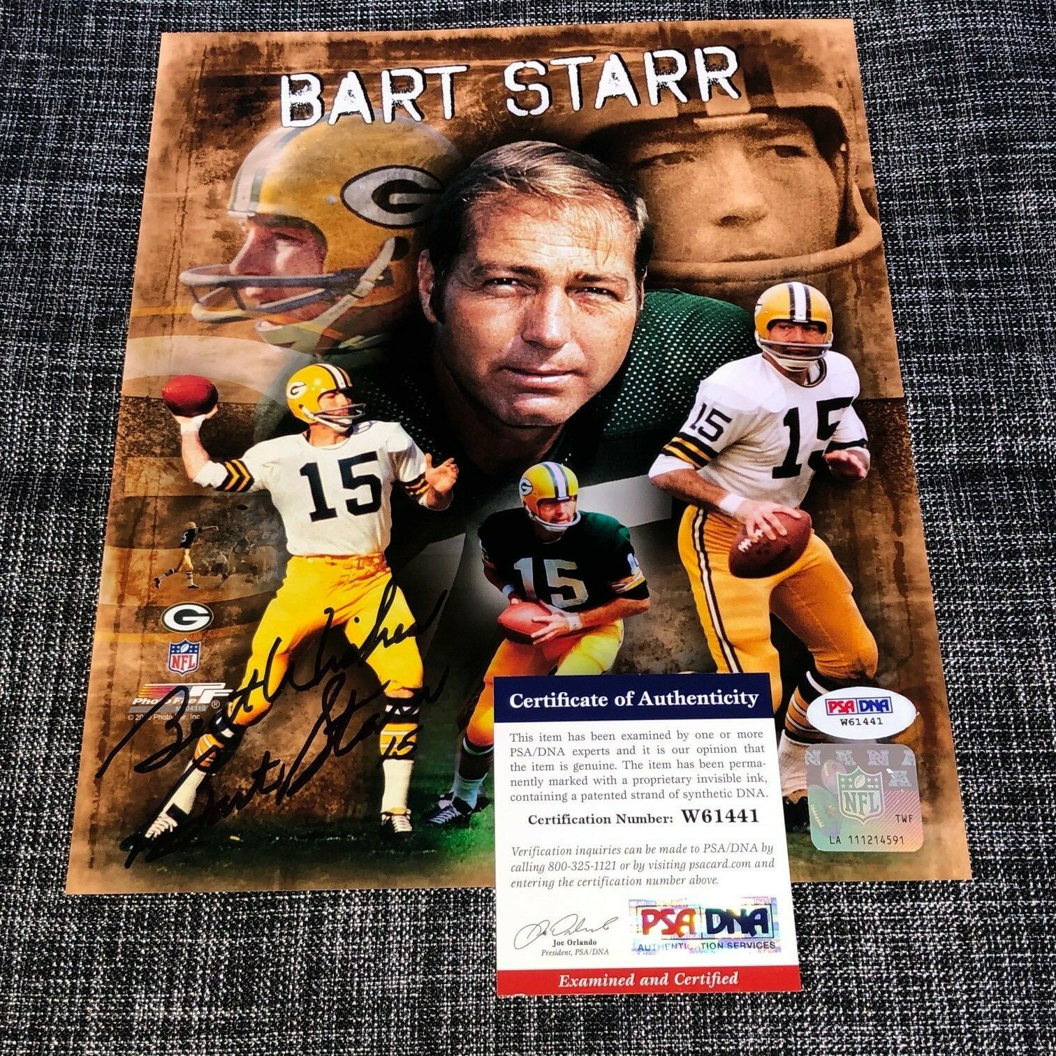 Bart Starr Autographed Signed Green Bay Packers 8X10 PHOTO NFL HOF PSA/DNA COA 
