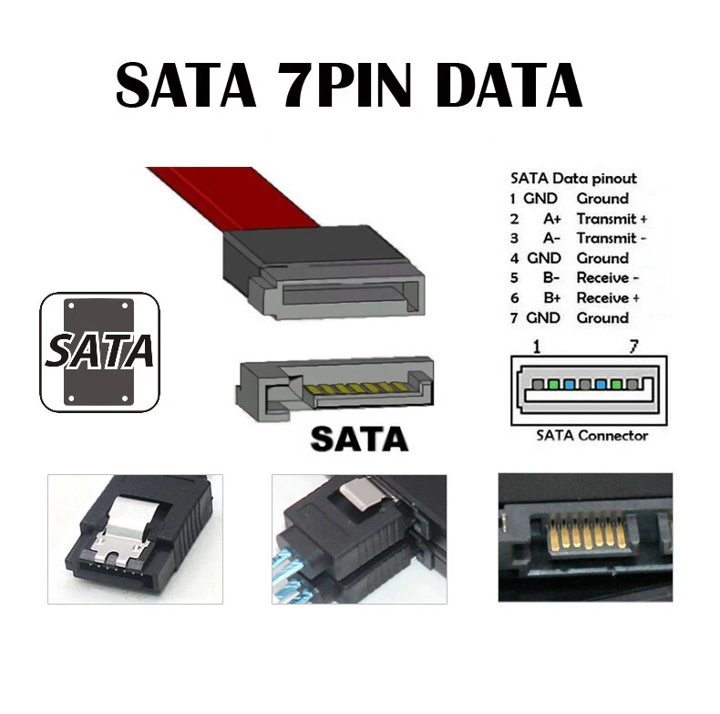 CY 2pcs/lot SATA 7Pin Male to eSATA Connector Female Adapter for SSD Disk - Image 3 of 4