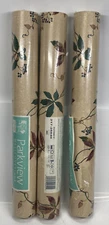 Parkview Designs Wallcovering 217-25840 Batch B001 Tan Floral Design 21x 11 yds