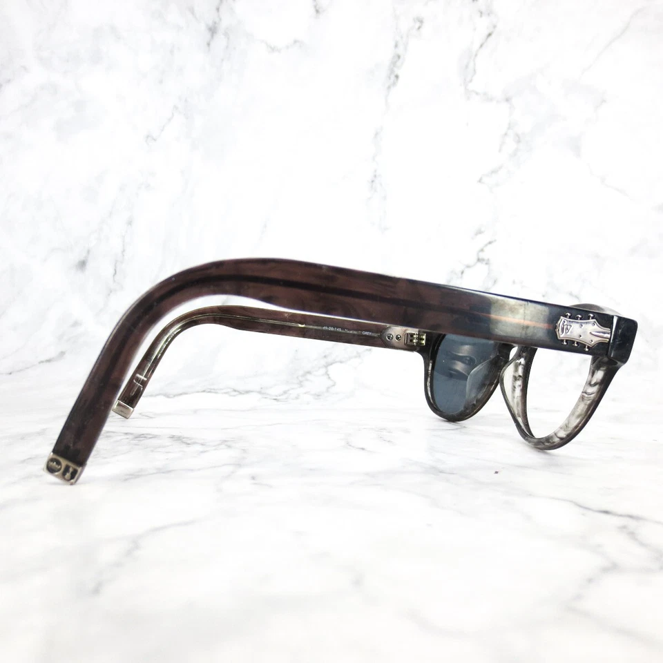 Gafas de sol John Varvatos Cat 3 grises marrón borde completo marcos redondos 49-20-145 Foto 3 de 4