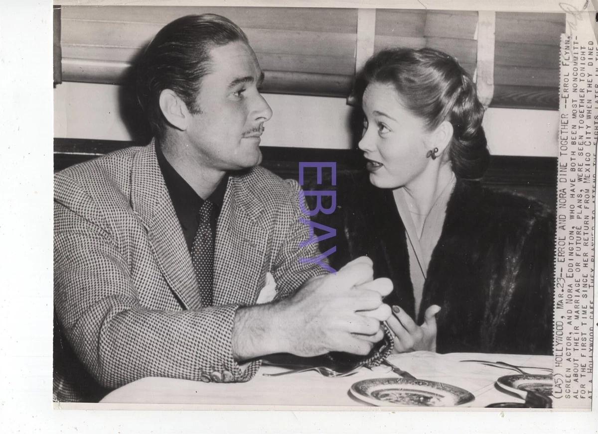 Errol Flynn w/ wife Nora Eddington 1945 candid VINTAGE Photo | eBay