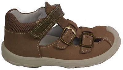 SUPERFIT Schuhe Sandale Sandalette Braun echt Leder WEIT Klettverschluss NEU - Bild 1 von 4