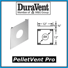 DURAVENT PELLETVENT PRO Pipe 3" Diameter House Sheild #3PVP-HS NEW! PELLET PIPE