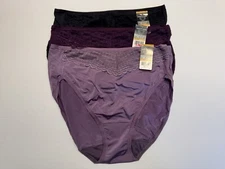 NWT Vanity Fair Beautifully Smooth Hi-Cut Panties 13230  7 L  3 Pairs