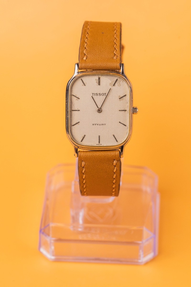 r*y様 TISSOT STYLIST 手巻き 稼動品　ＯＨ済 Tissot Stylist Swiss Made White Dial 36x25mm Mens Dress Watch | eBay