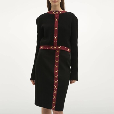 スカート ALEXANDER MCQUEEN Black Wool Skirt s-l400.jpg