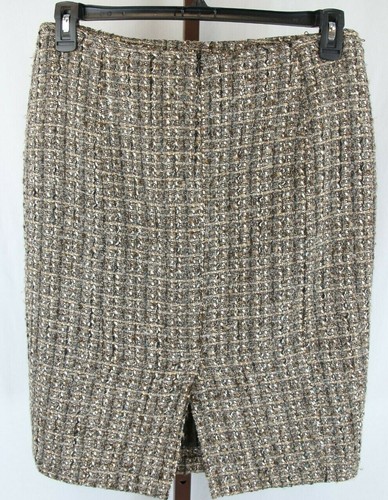 Vertigo Womens Ladies Gray Multi Color Tweed Straight Skirt Size 10 - Picture 2 of 7
