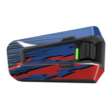 For Cardo Packtalk Edge Device Protection Decal Sticker 1 Piece Blue Red Zag
