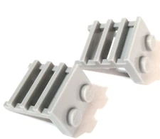 LEGO 2X 1x2 Plate Modified with Ladder Light Bluish Gray Part 4175 LOT OF 2