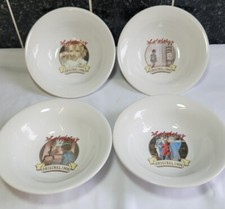 X4 Vintage Kellogs Cereal Bowls  Extremely Rare.