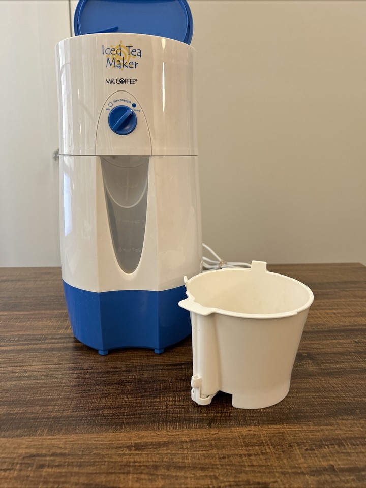 Mr. Coffee 3Quart Iced Tea Pot Maker Blue Lid TM39P Works Great eBay