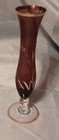 Vintage Bohemian Glass Bud Vase, Purple w/Gold Ascents — photo 3