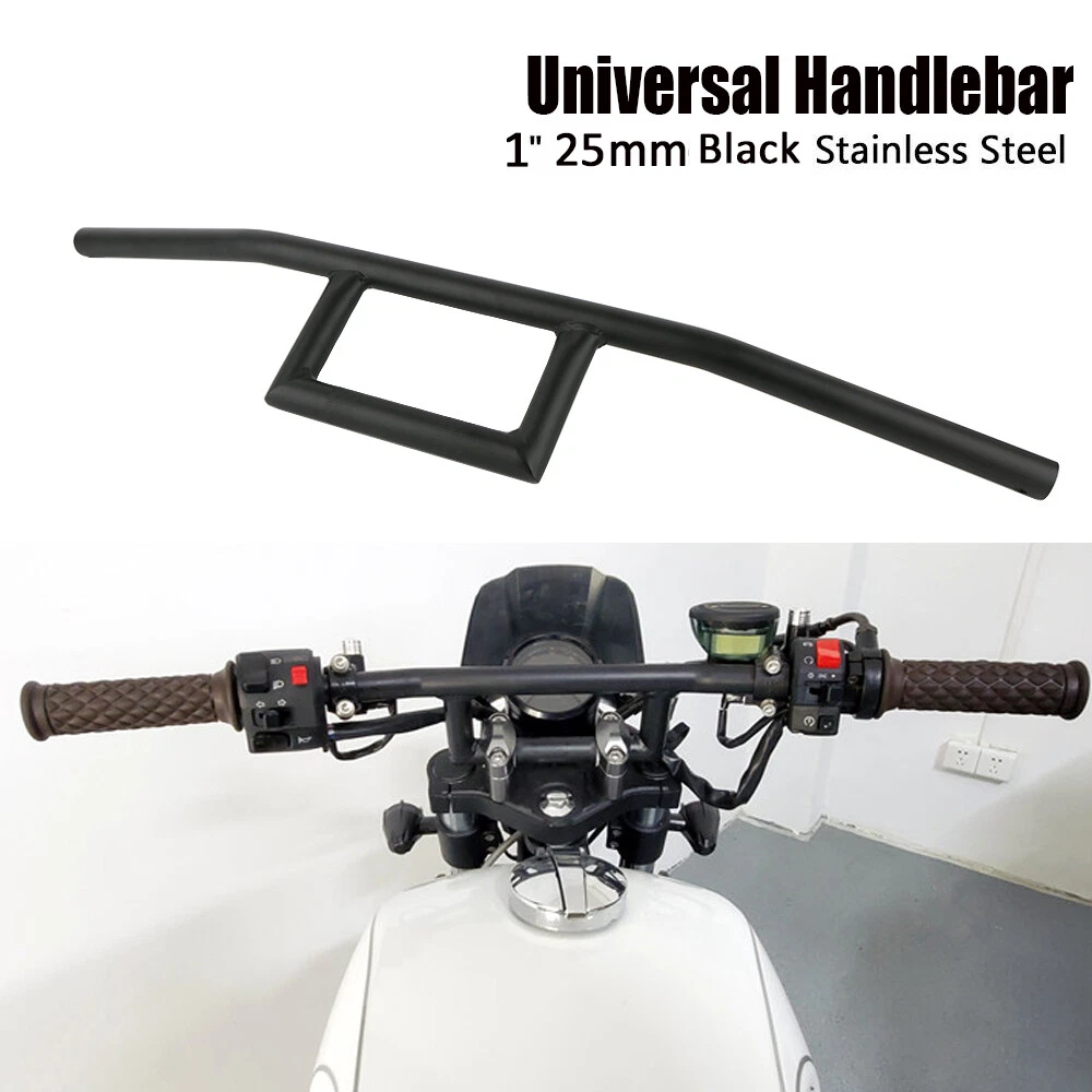 1 25mm Motorcycle Handlebars Z Drag Bar Rise Black For Harley