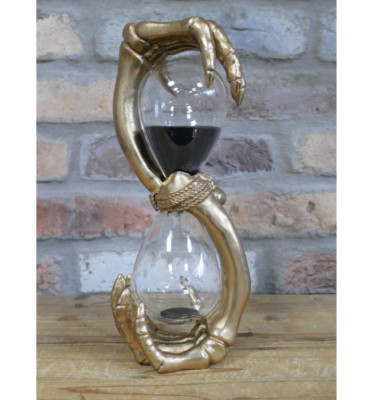 Großer Steampunk Gothic Skelett Hand Sand Timer | Gothic | Cooles Geschenk