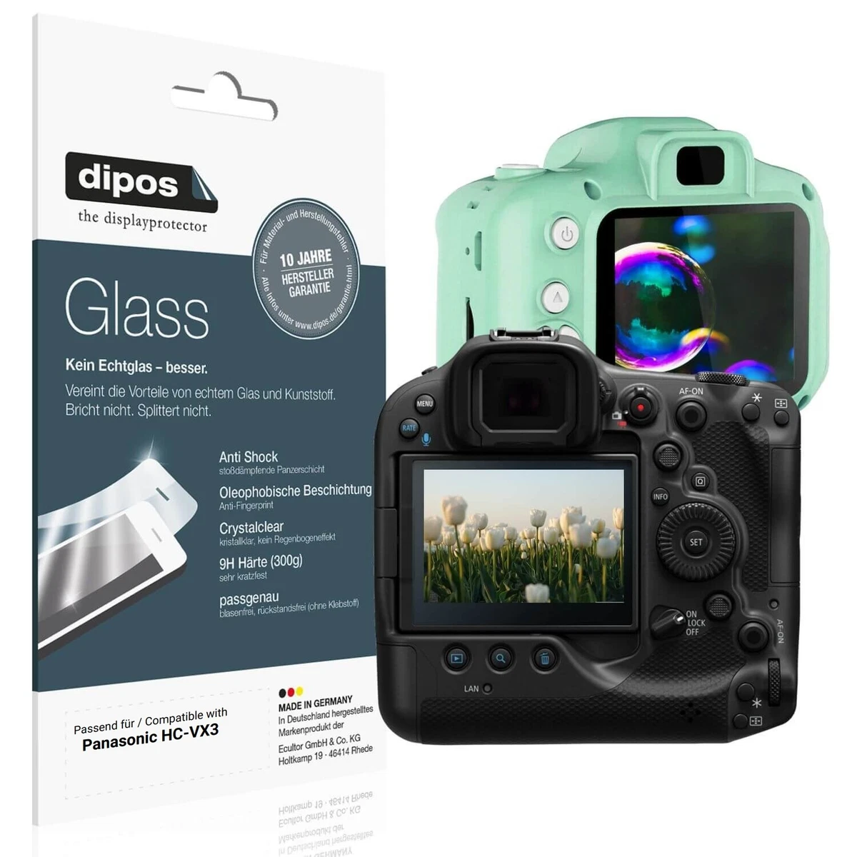 Pellicola Protettiva Dipos Per Panasonic Lumix DC-GX880 (2 Pezzi) - Vetro Rinforzato 9H Antigraffio E Antiurto - Trasparente E Anti-impronta - Facile Da Applicare Senza Bolle