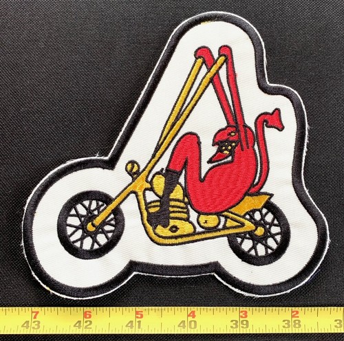 Giacca Moto Stile Vintage Devil Ape Hanger Hotrod Gilet Biker Cucita Su Toppa - Foto 4 di 4