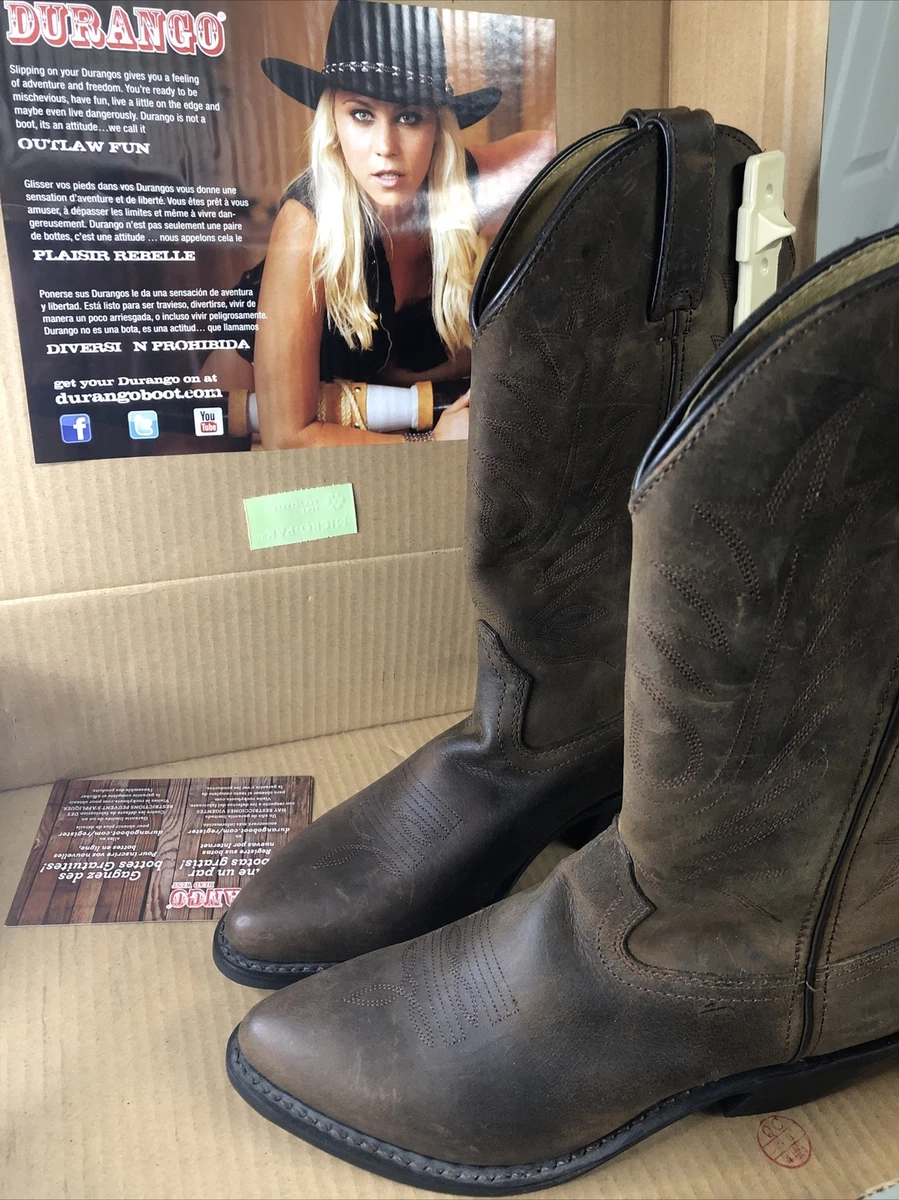 Durango Rd4112 Women s Size 7.5 M Brown Leather Boots eBay