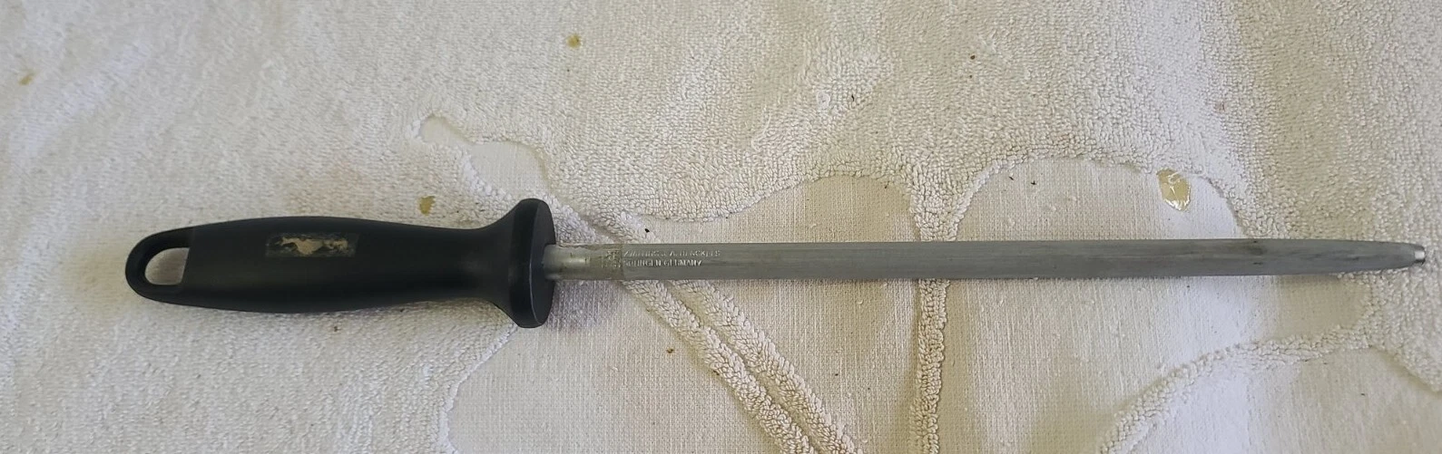 ZWILLING J.A. Henckels Knife Sharpener Honing Steel 10" Rod Solingen Germany