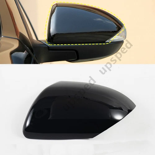Black Left Side Car Rearview Mirror Cap Cover For Mazda 3 2010-2013 W/Signal New