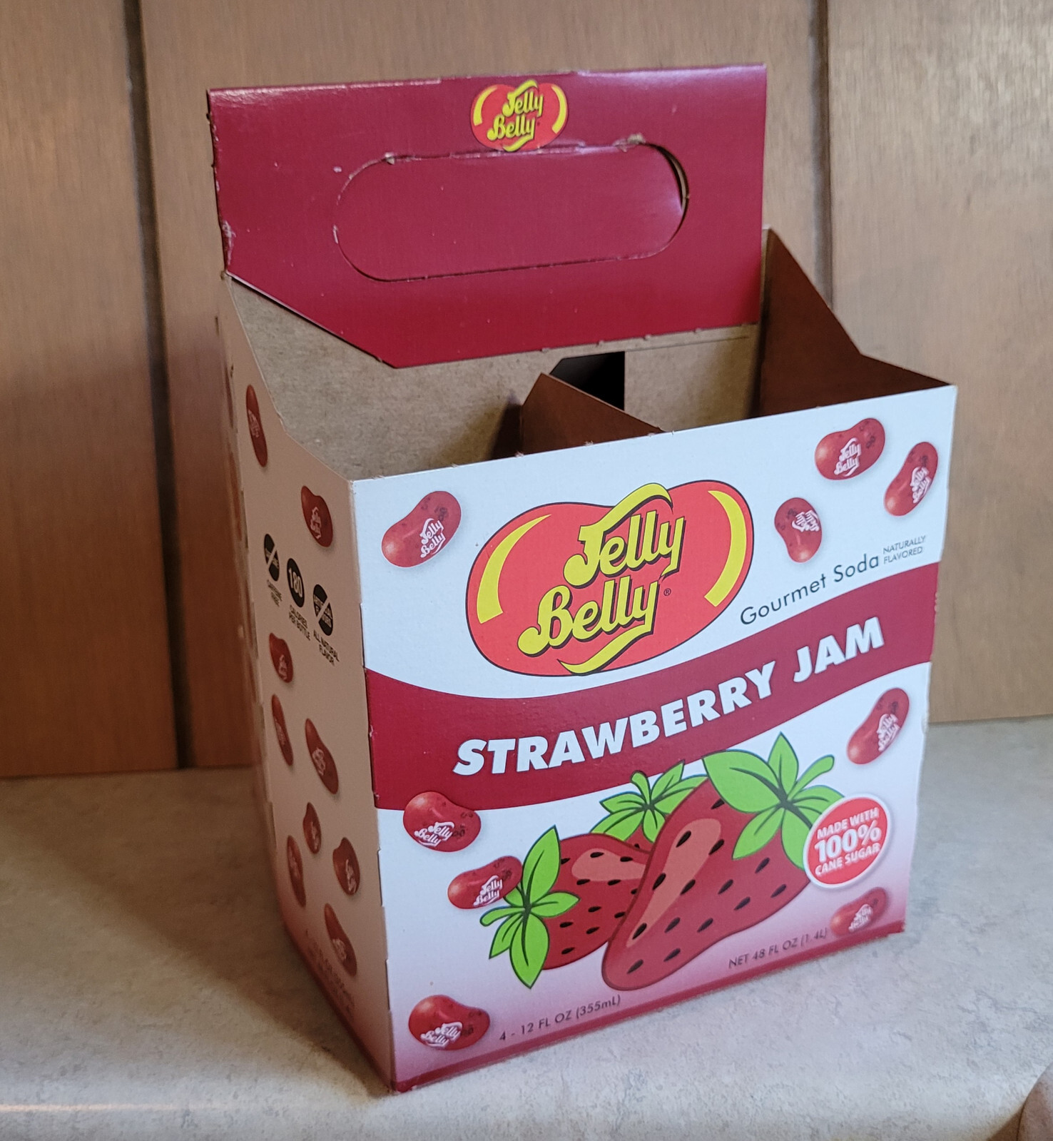 JELLY BELLY SODA Lot of 2 discontinued Cardboard 6pack Cases Box