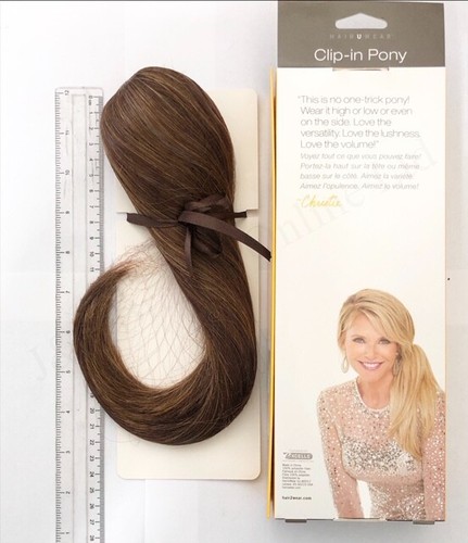 2 x Clip In Pony Tail Hair Extensions Natural Human Straight Blonde, Brown, Red - Picture 7 of 9