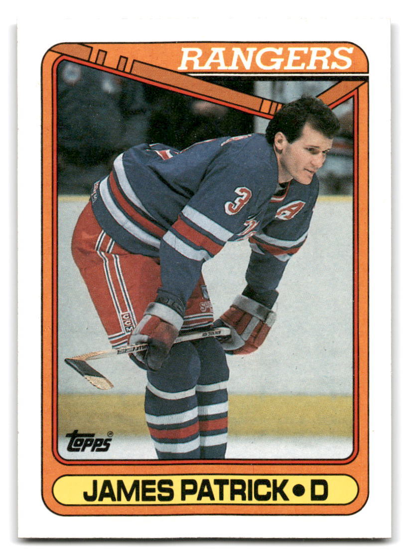 James Patrick 1990-91 Topps HOCKEY #131a New York Rangers
