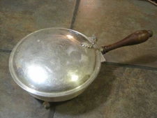 SHEFFIELD ~ EPC 300 SILENT BUTLER ~ DRAGON HORSE ETCHED ON LID ~ WOODEN HANDLE