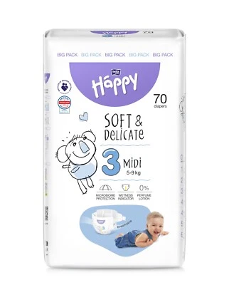 BELLA HAPPY bella baby Happy Windeln Gr.3 (1x70 Windeln) Hohe Saugfähigkeit & Qualität