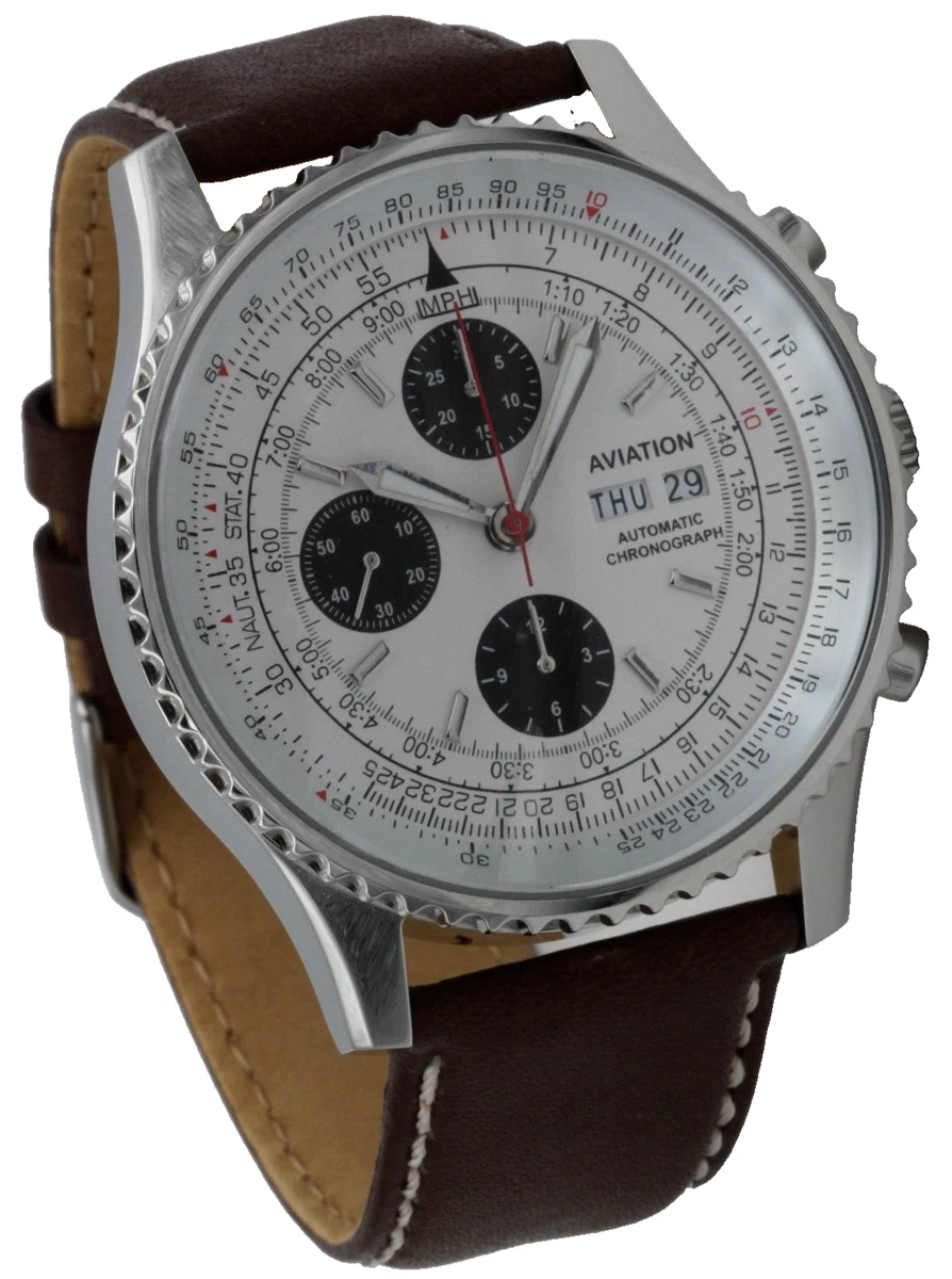 Aviation Automatic Chronograph Men s Watch 7750 Clone Tachymeter