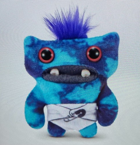 Zuru Fuggler Divertido Monstruo Feo Bebé Fugg Azul Ojos Anchos 3.5" MINI PELUCHE NUEVO