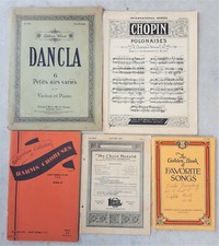 VTG Lot 5 Sheet Music Magazine Song Books 1900's - 50's B.F. Wood Chopin Harms