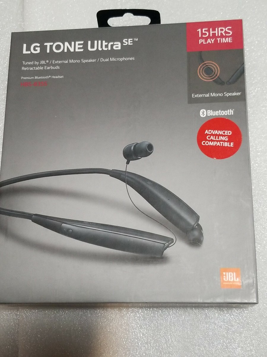 LG Tone Ultra Headset HBS-835SE Bluetooth Headset Black JBL USED NO  BOX