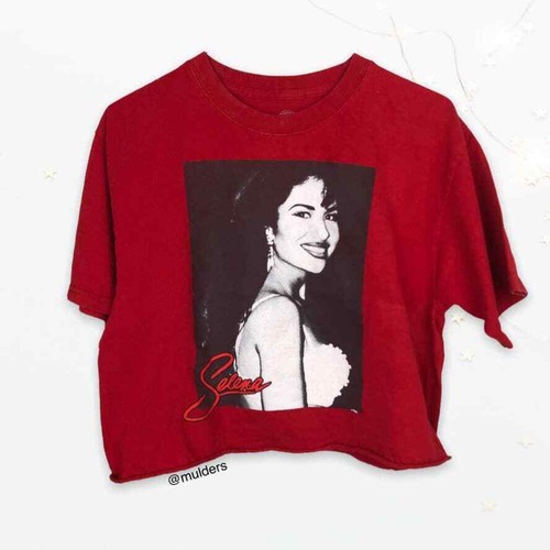 Band Merch Red Crop Top Shirt Size 