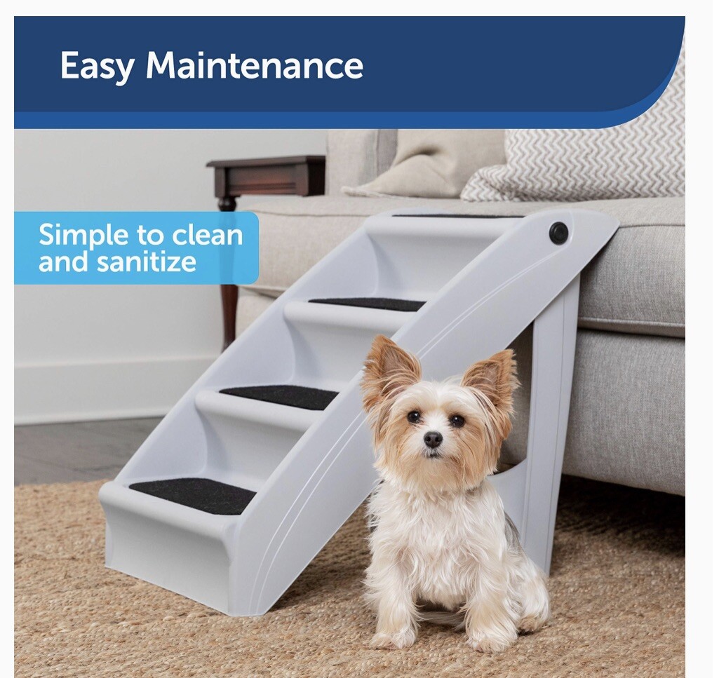 PETMAKER Pet Stairs – Foam Pet Steps for Small Dogs or Cats,