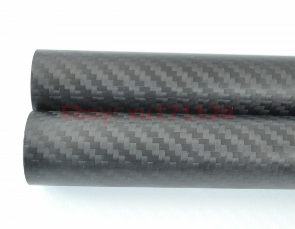 Tubo In Fibra Di Carbonio 19x17mm &ndash; 500mm, 3K, Lucido/opaco, Per Modellismo