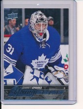 15-16 UPPER DECK YOUNG GUNS ROOKIE FOIL #480 GARRET SPARKS RC MAPLE LEAFS