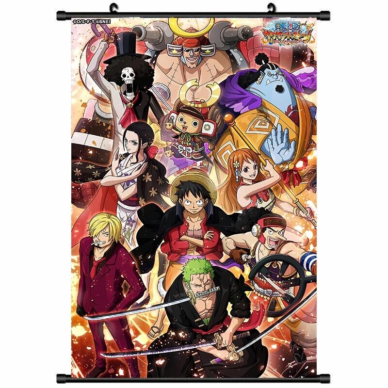 One Piece Character Anime Wall Scroll Poster Manga Picture Canvas Print  Luffy