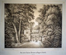 ERFURT  Poppes Garten - schöne Lithographie um 1880 - Original!!