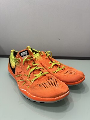 Nike Free TR Focus Flyknit Orange Running Shoes Women's 8.5 Gym Athletic Sneaker