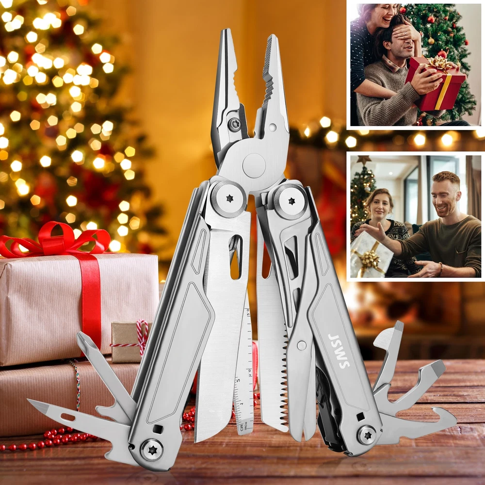 Multi Tool Pliers 16-in-1 Multitool Knife Saw Screwdriver Scissors Bottle Ope...