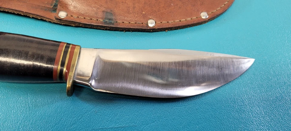 Cuchillo de supervivencia de caza Gladstone Woodcraft vintage canicas + funda TR470 Foto 2 de 4