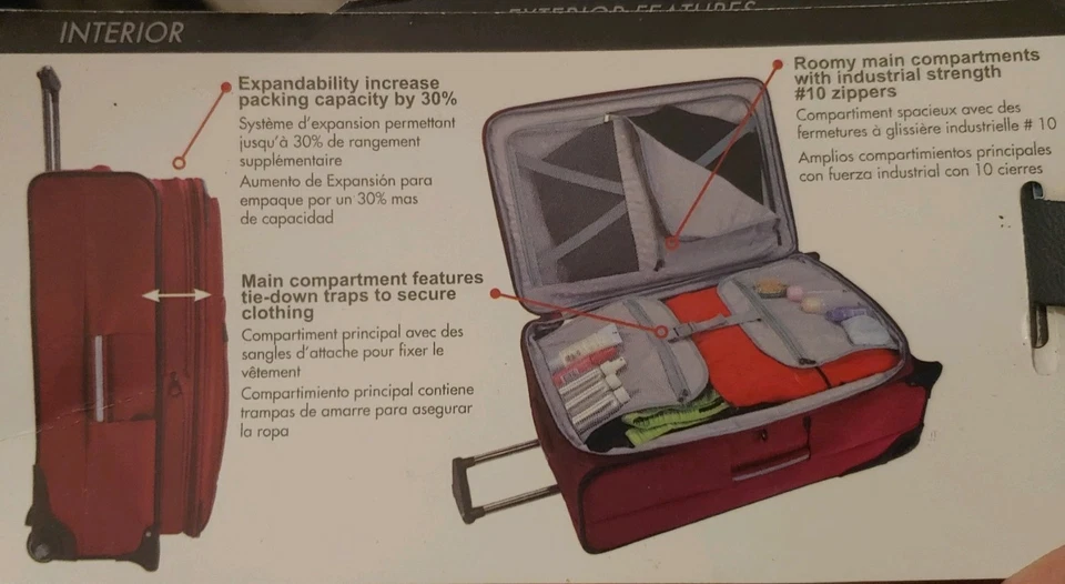 Equipaje plegable extensible Traveler's Choice Birmingham de nailon balístico Foto 3 de 3